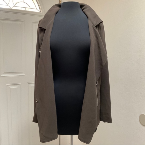Aritzia Wilfred Mayet Double Breasted Jacket Crepe Fabric XSmall Olive G… - Picture 9 of 16
